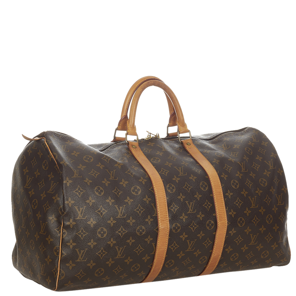 

Louis Vuitton Monogram Canvas Keepall 55 Bag, Brown