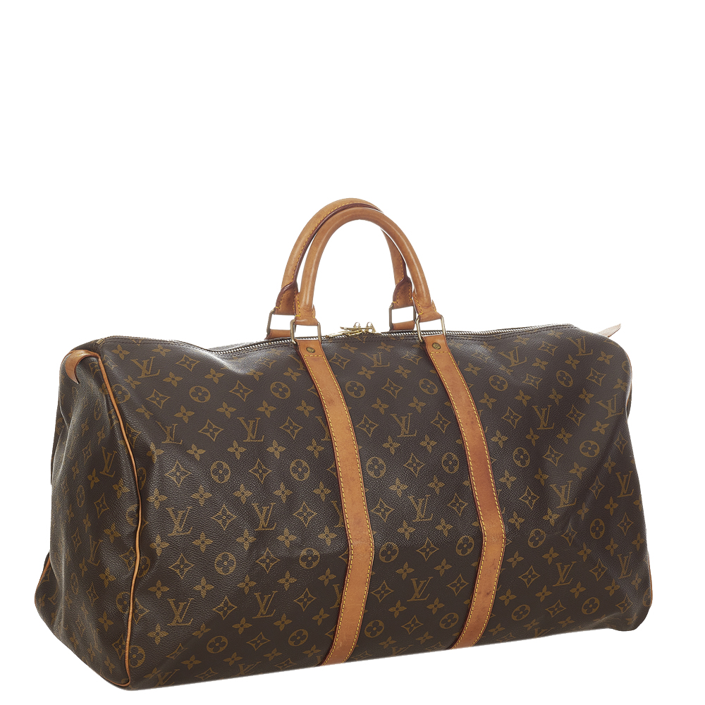 

Louis Vuitton Monogram Canvas Keepall 55 Bag, Brown