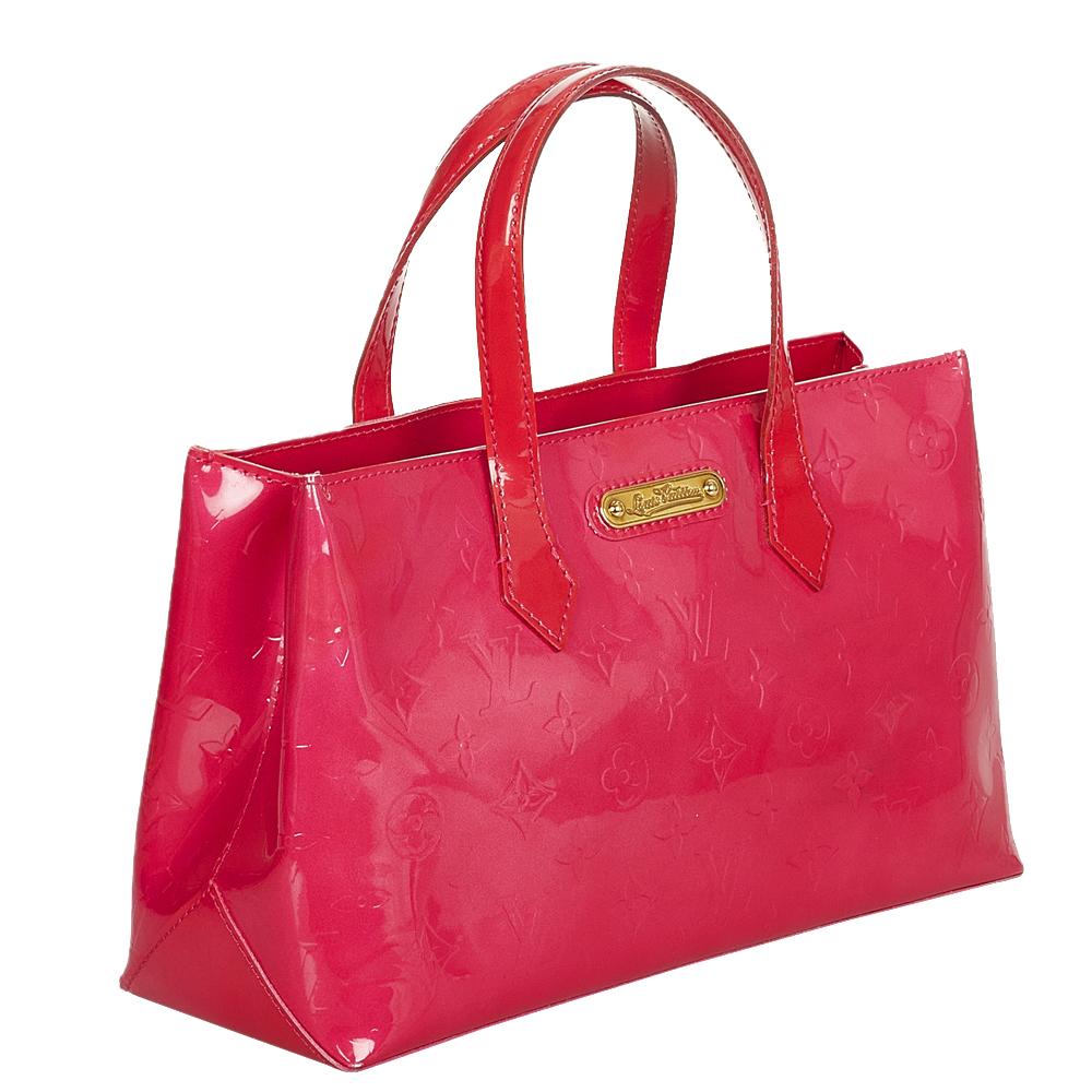 

Louis Vuitton Pink Vernis Leather Wilshire PM Shoulder Bag