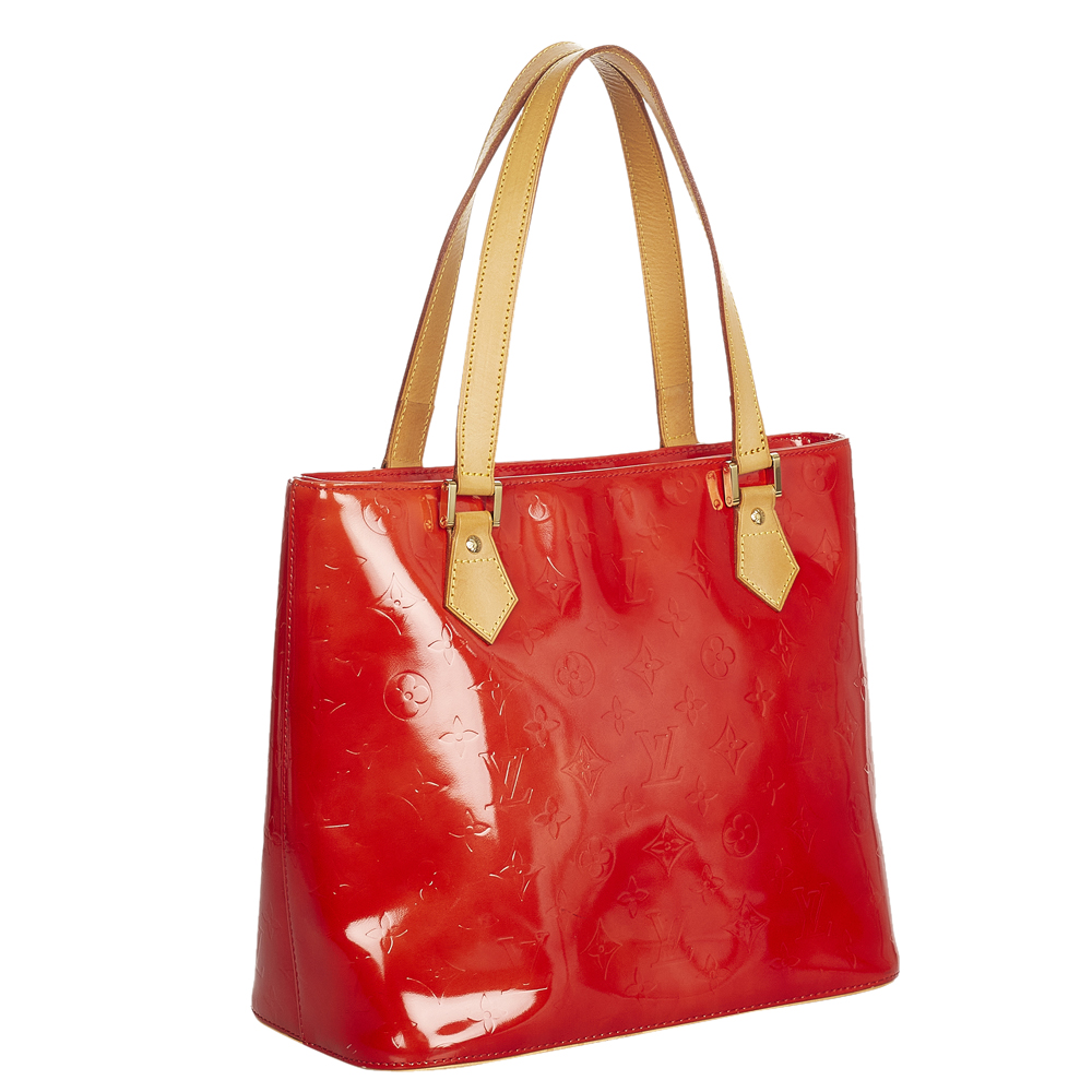 

Louis Vuitton Red Vernis Leather Houston Tote Bag