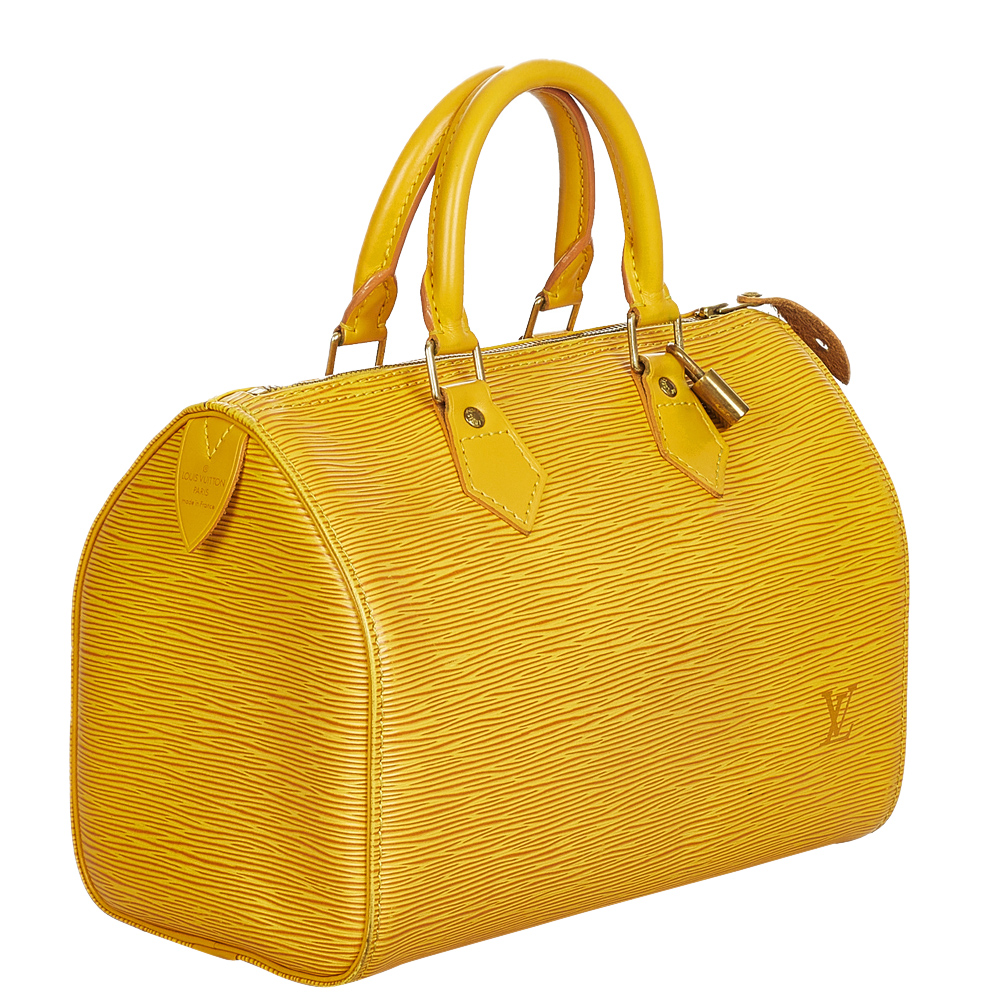 

Louis Vuitton Yellow Epi Leather Speedy 25 Top Handle Bag