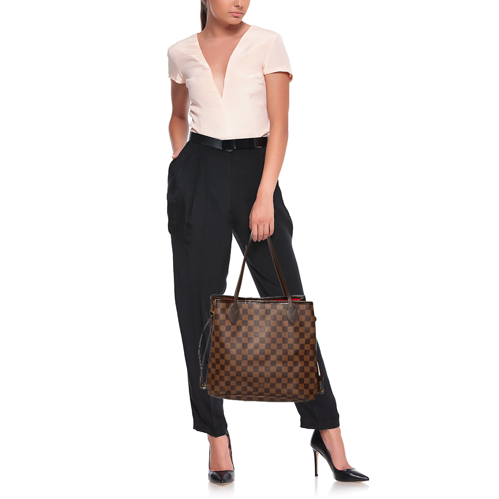 

Louis Vuitton Damier Ebene Canvas Neverfull MM Bag, Brown