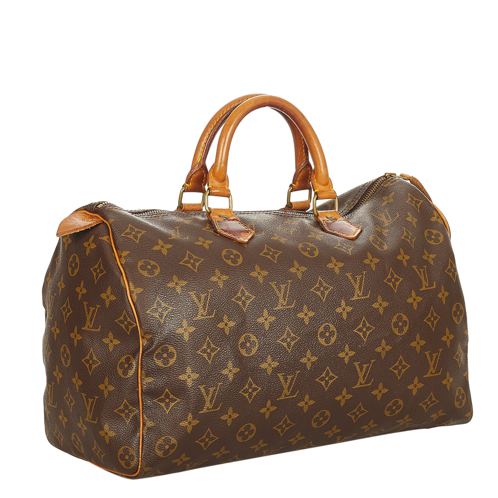 

Louis Vuitton Monogram Canvas Speedy 35 Bag, Brown