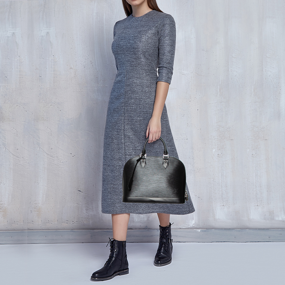 

Louis Vuitton Black Epi Leather Alma PM Bag