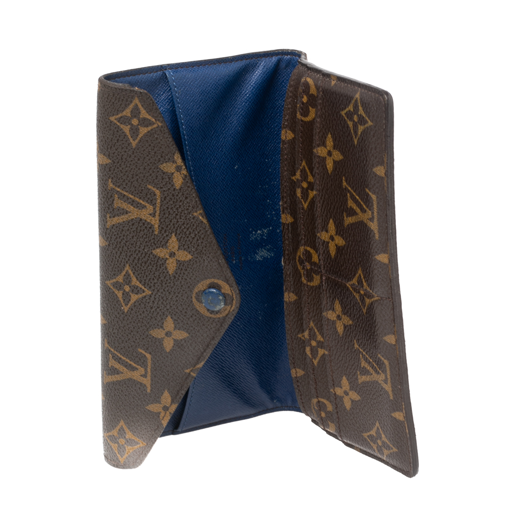 

Louis Vuitton Blue Monogram Canvas Josephine Wallet, Brown