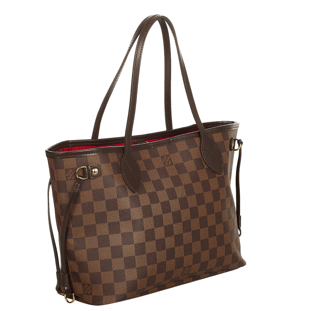 

Louis Vuitton Damier Ebene Canvas Neverfull PM Bag, Brown