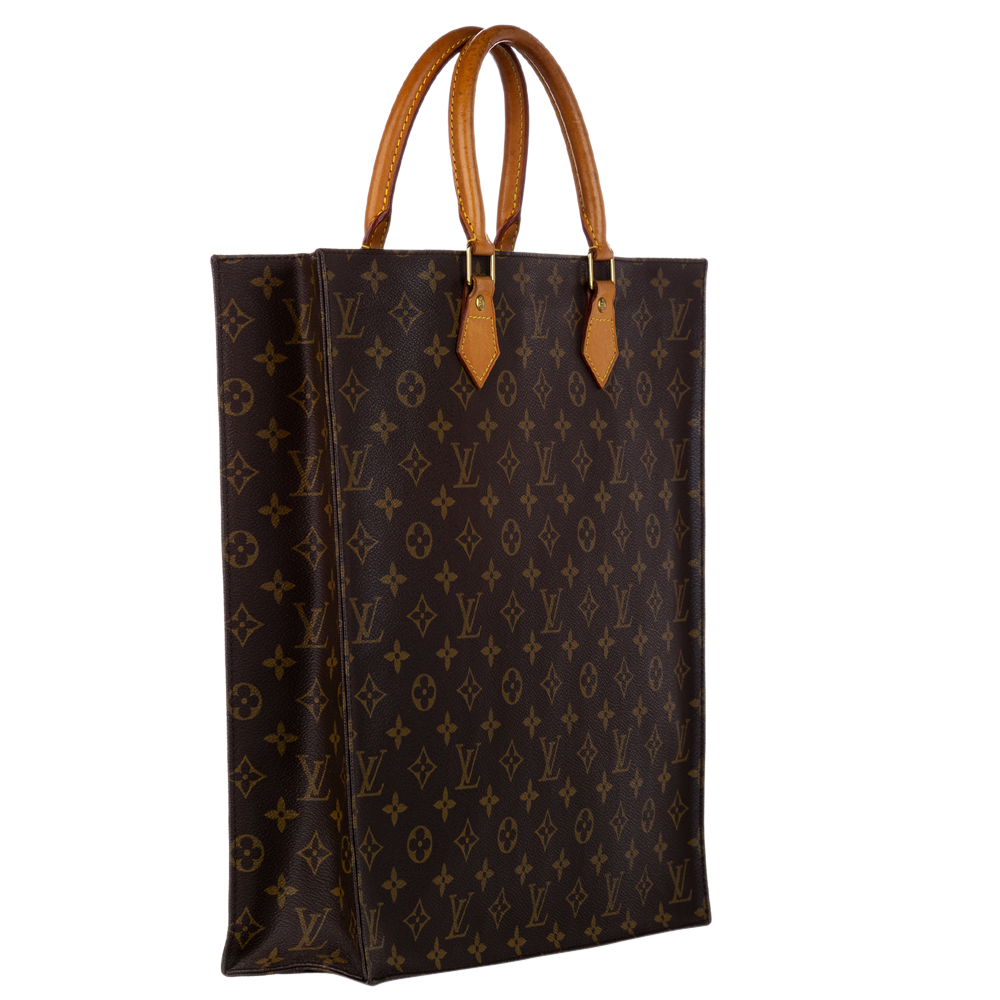 

Louis Vuitton Monogram Canvas Sac Plat Bag, Brown