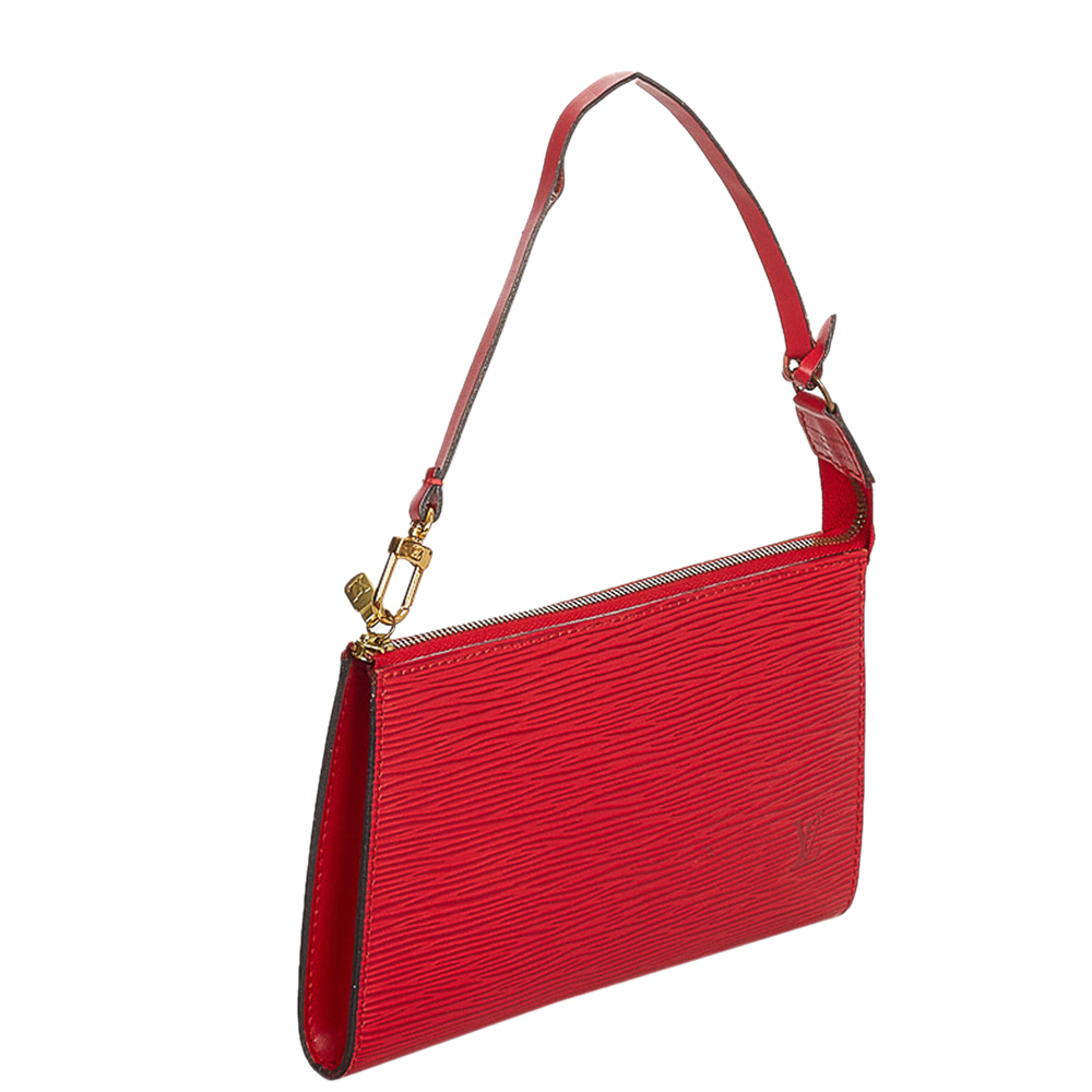 

Louis Vuitton Red Epi Leather Pochette Accessoires bag