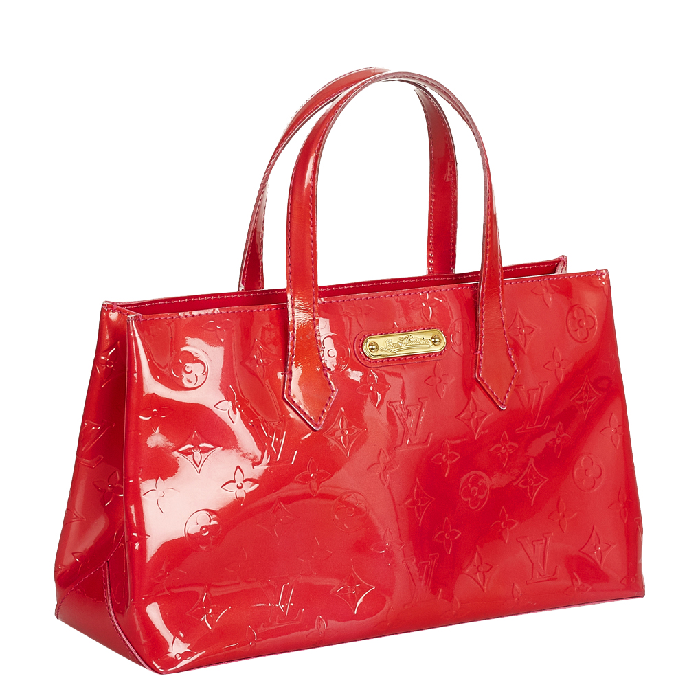 

Louis Vuitton Red Monogram Vernis Wilshire PM Bag