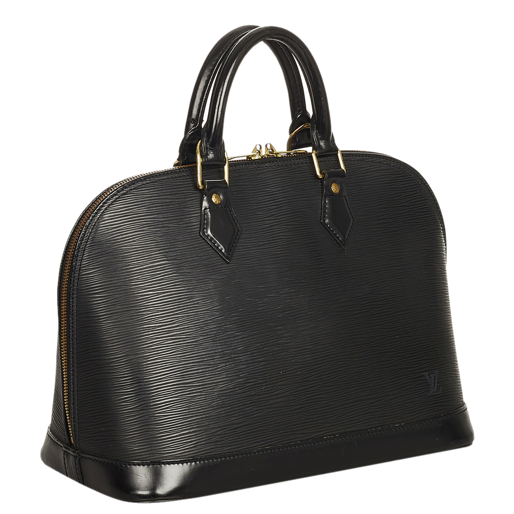 

Louis Vuitton Black Epi Leather Alma PM Bag