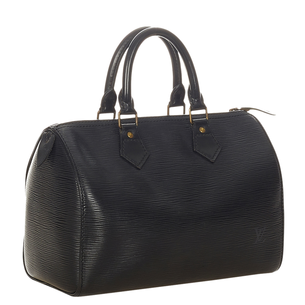 

Louis Vuitton Black Epi Leather Speedy 25 Top Handle Bag