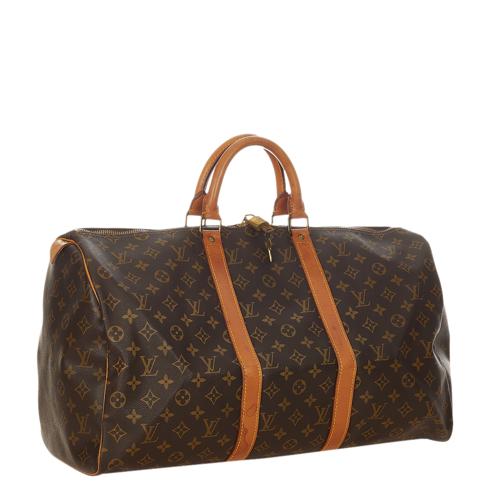 

Louis Vuitton Monogram Canvas Keepall 50 Bag, Brown
