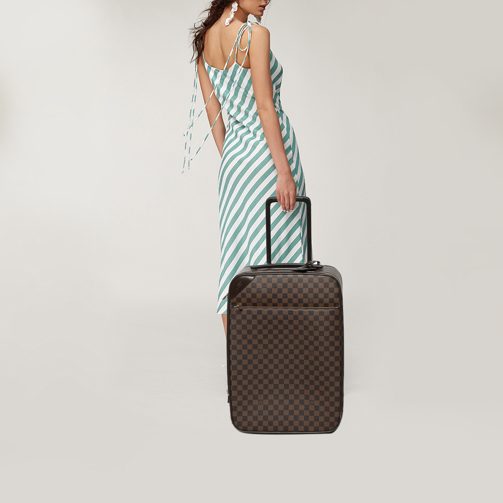 

Louis Vuitton Damier Canvas Pegase Luggage 55, Brown