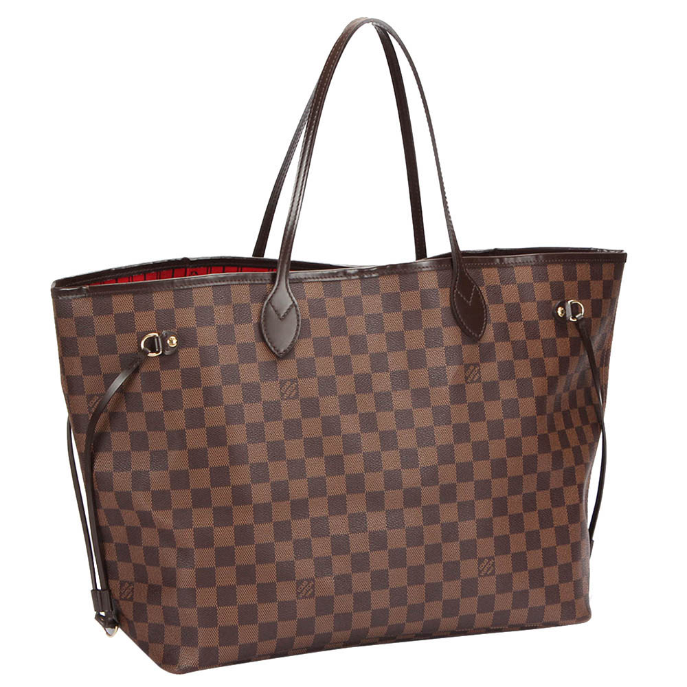 

Louis Vuitton Brown Damier Ebene Coated Canvas Neverfull GM Tote Bag