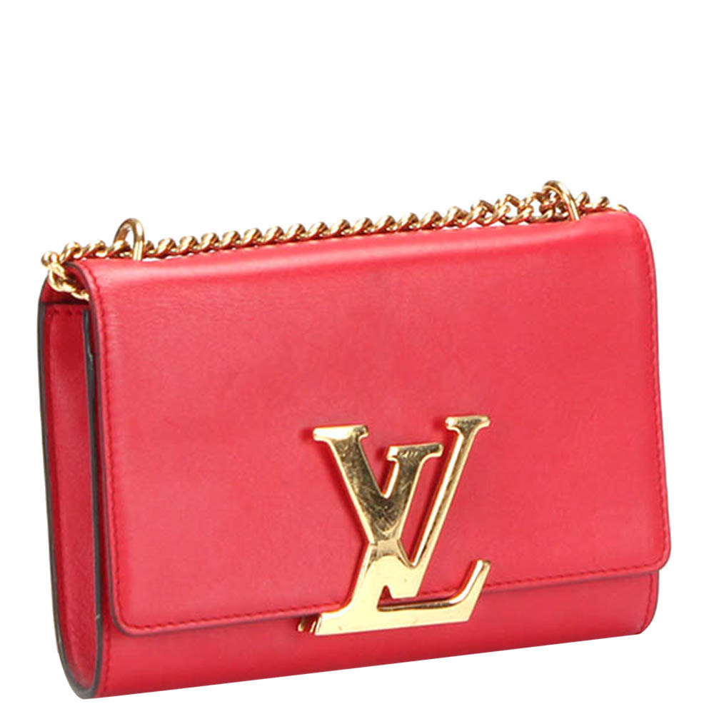 

Louis Vuitton Red Calfskin Leather Louise PM Shoulder Bag