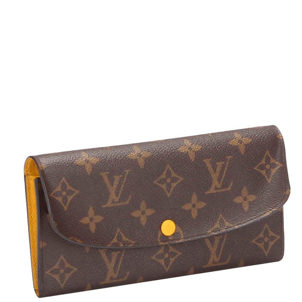 

Louis Vuitton Brown Coated Canvas Emilie Wallet