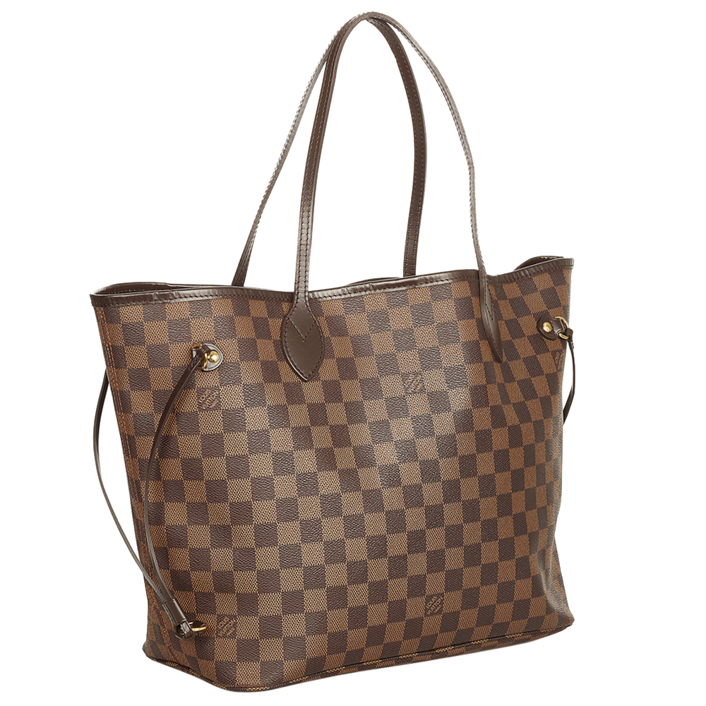 

Louis Vuitton Damier Ebene Canvas Neverfull MM Bag, Beige