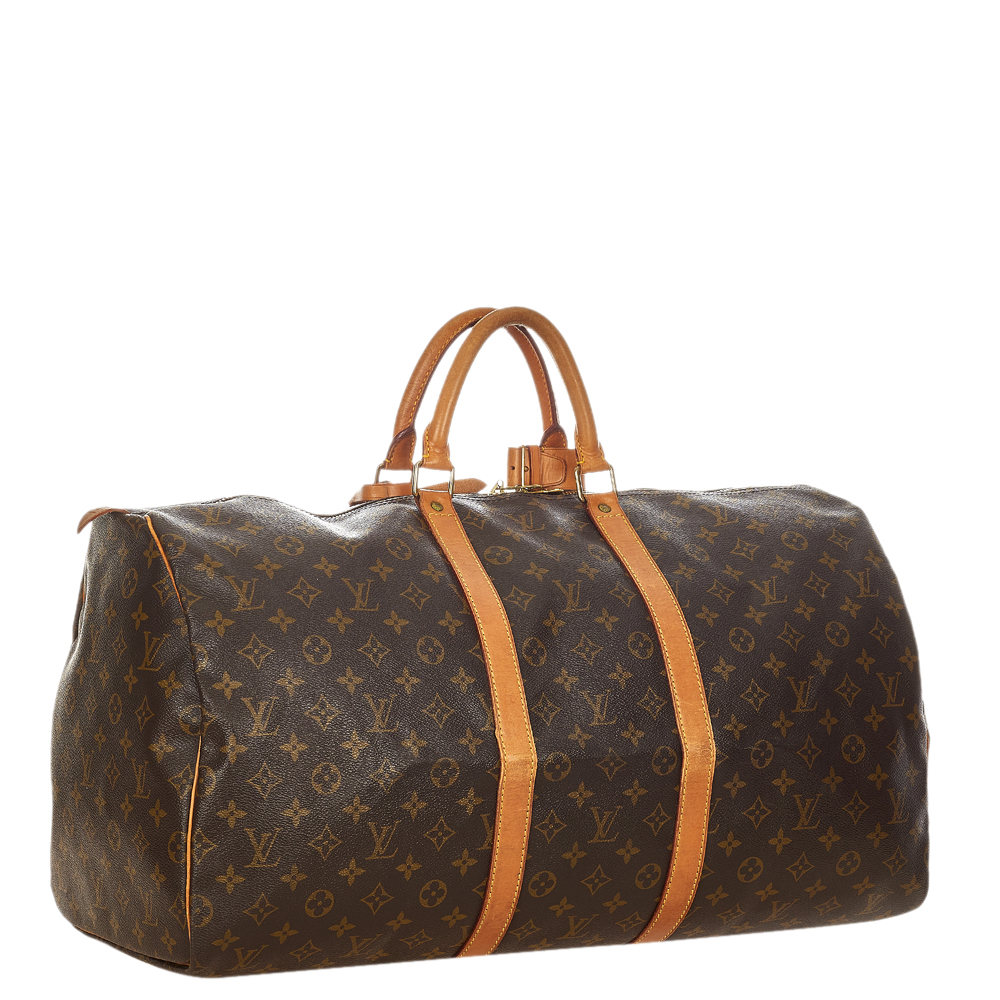 

Louis Vuitton Monogram Canvas Keepall 55 Bag, Brown