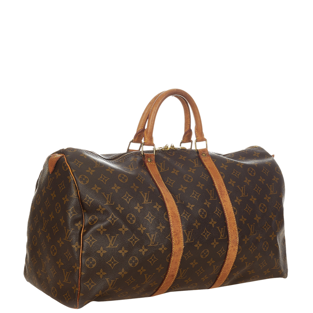

Louis Vuitton Monogram Canvas Keepall 50 Bag, Brown