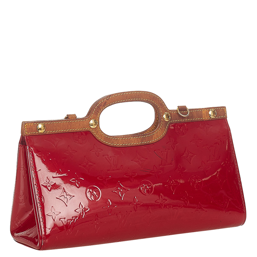 

Louis Vuitton Red Monogram Vernis Roxbury Drive Bag