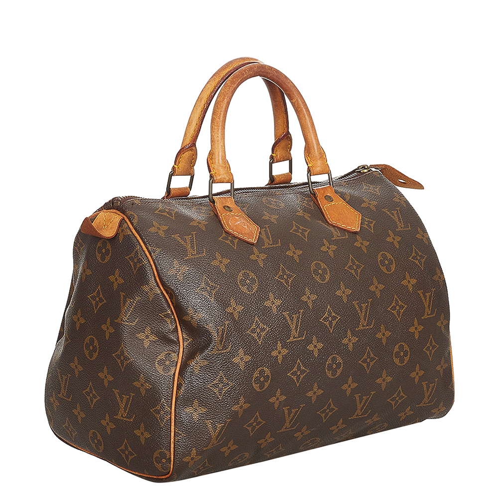 

Louis Vuitton Brown Monogram Canvas Speedy 30 Top Handle Bag