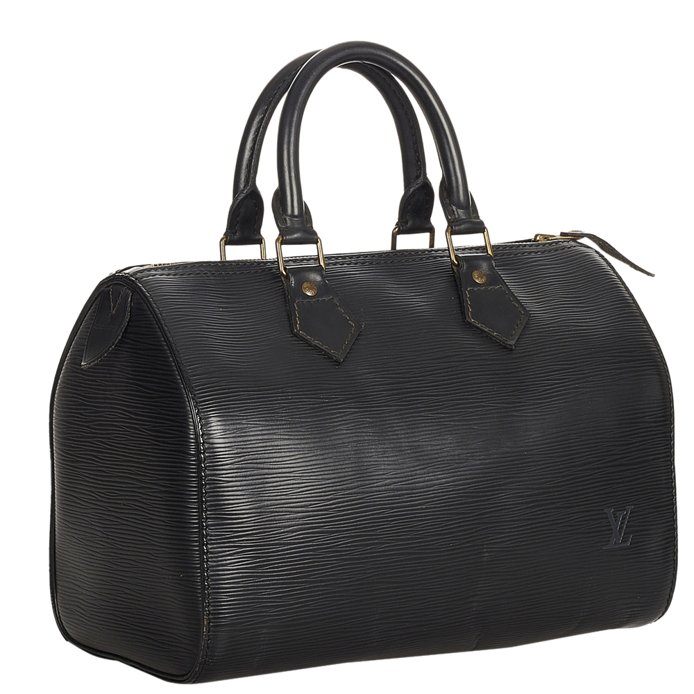 

Louis Vuitton Black Epi Leather Speedy 30 Top Handle Bag