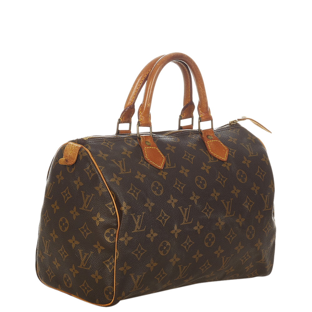 

Louis Vuitton Brown Monogram Canvas Speedy 30 Satchel Bag