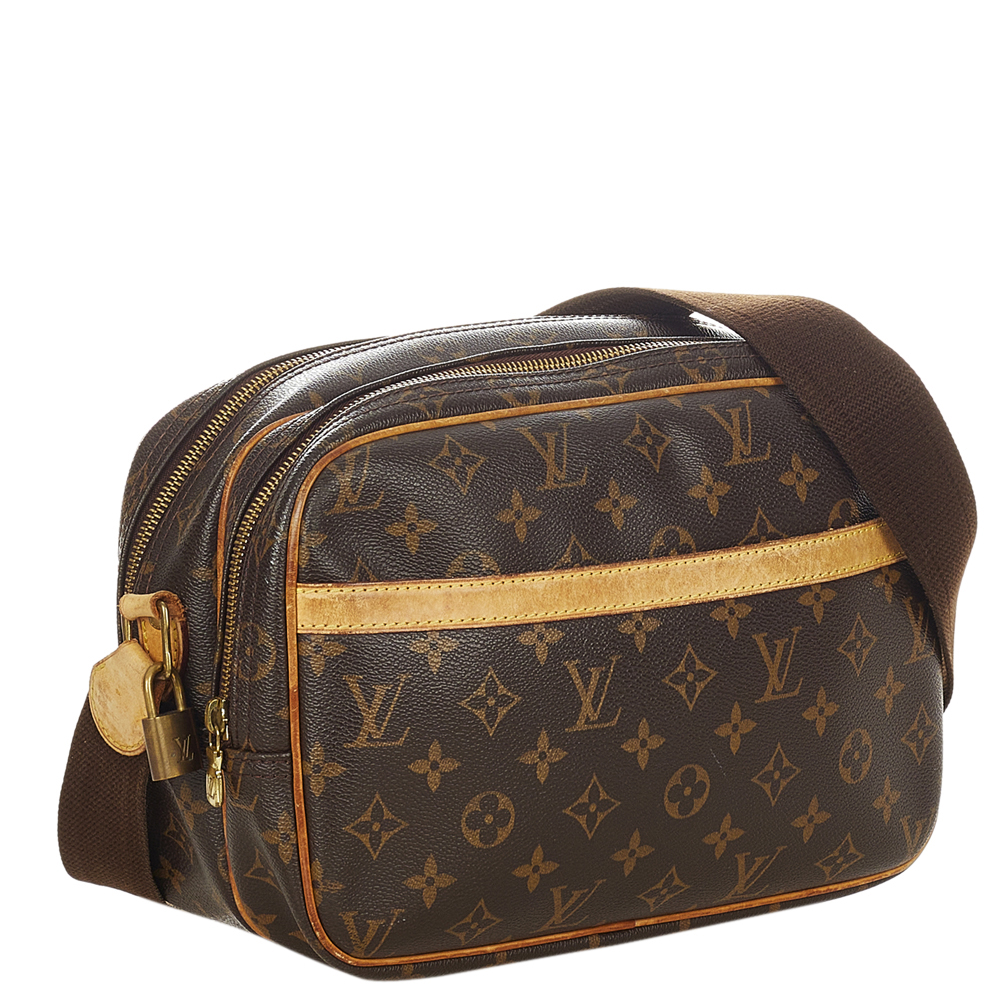 

Louis Vuitton Monogram Canvas Reporter PM Bag, Brown