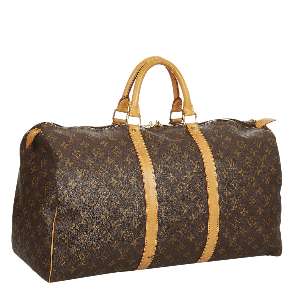 

Louis Vuitton Monogram Canvas Keepall 50 Bag, Brown