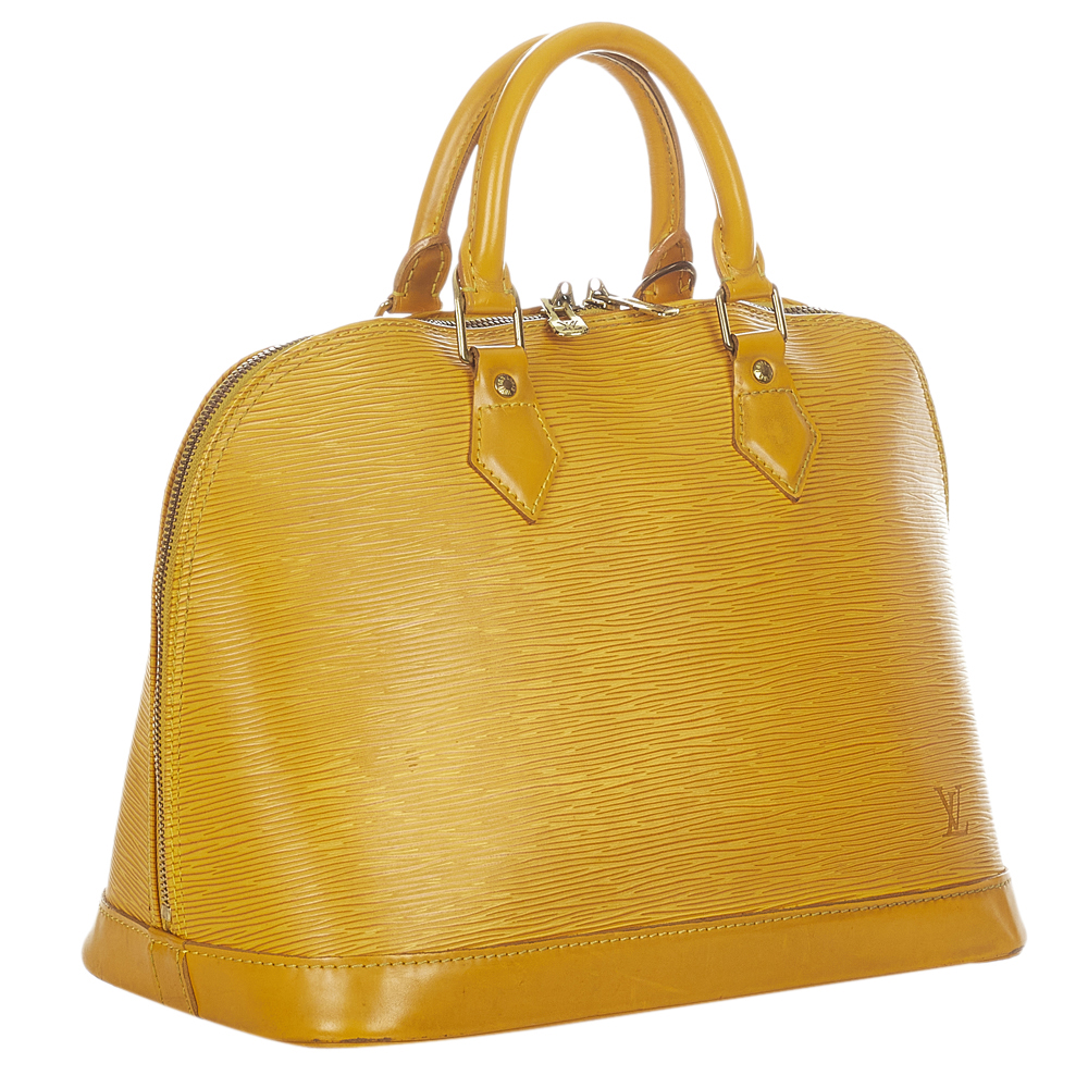 

Louis Vuitton Yellow Epi Leather Alma PM Bag