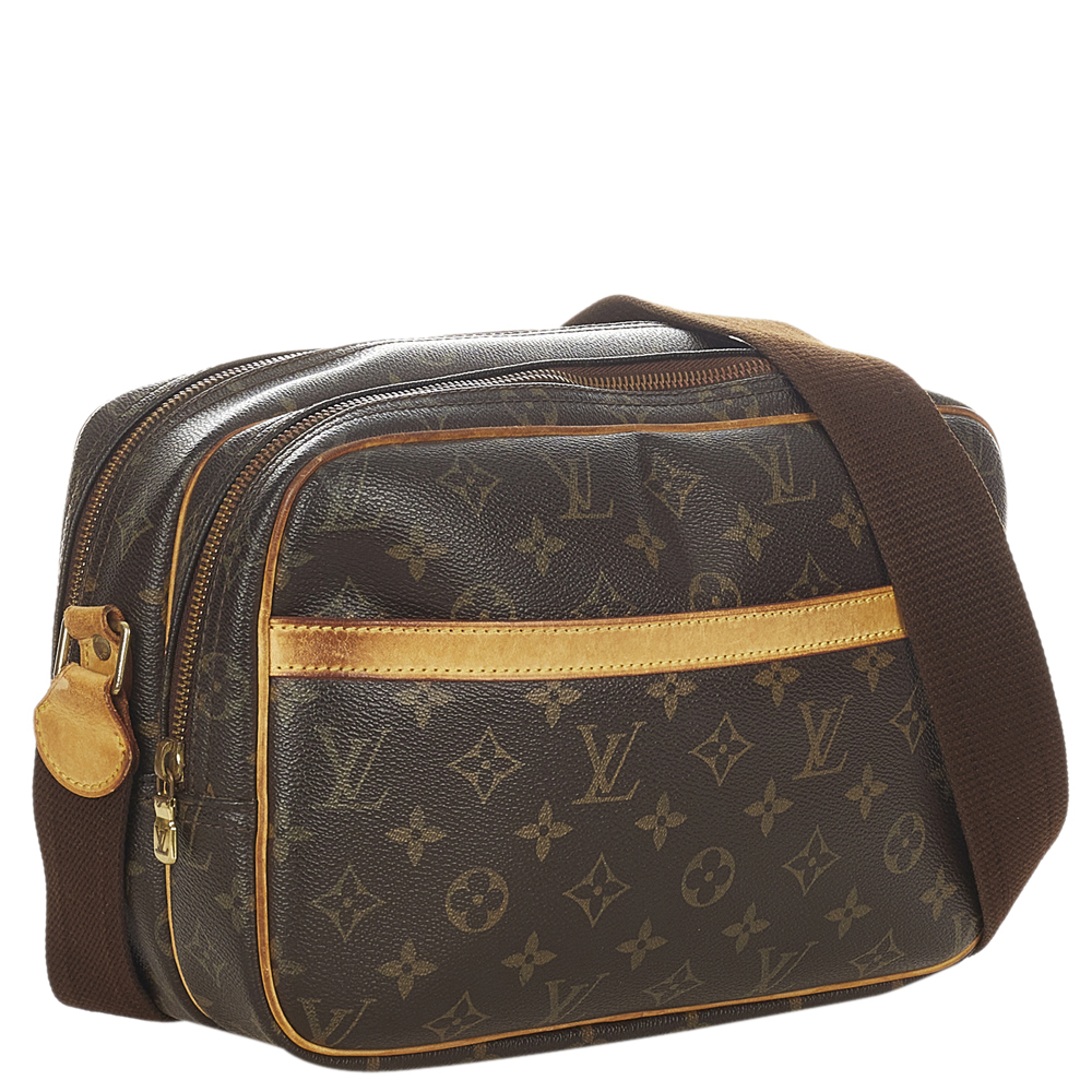 

Louis Vuitton Monogram Canvas Reporter PM Bag, Brown