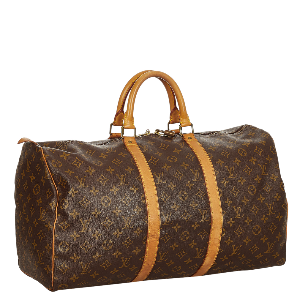 

Louis Vuitton Monogram Canvas Keepall 50 Bag, Brown