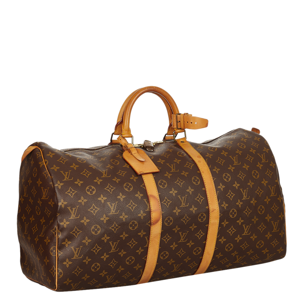

Louis Vuitton Monogram Canvas Keepall 55 Bag, Brown