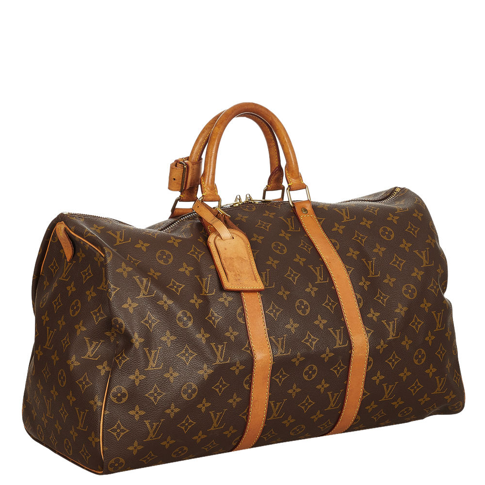 

Louis Vuitton Monogram Canvas Keepall 50 Bag, Brown