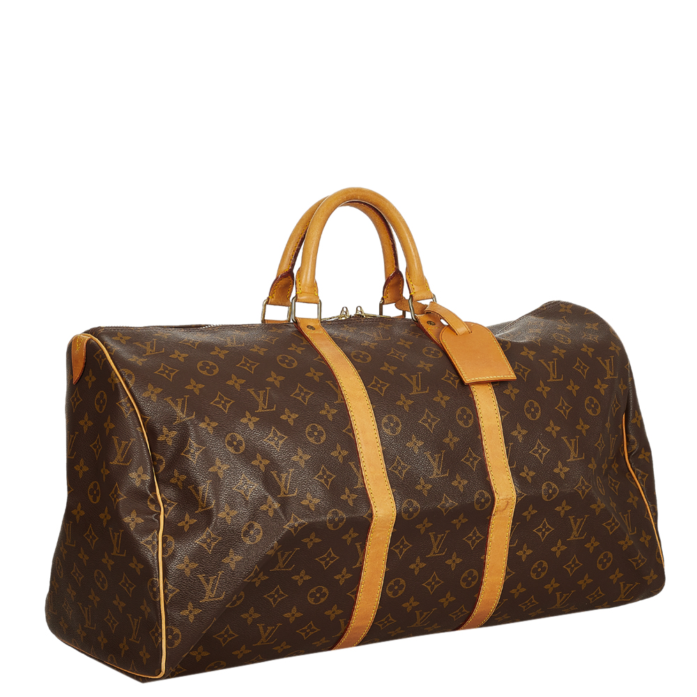 

Louis Vuitton Monogram Canvas Keepall 55 Bag, Brown