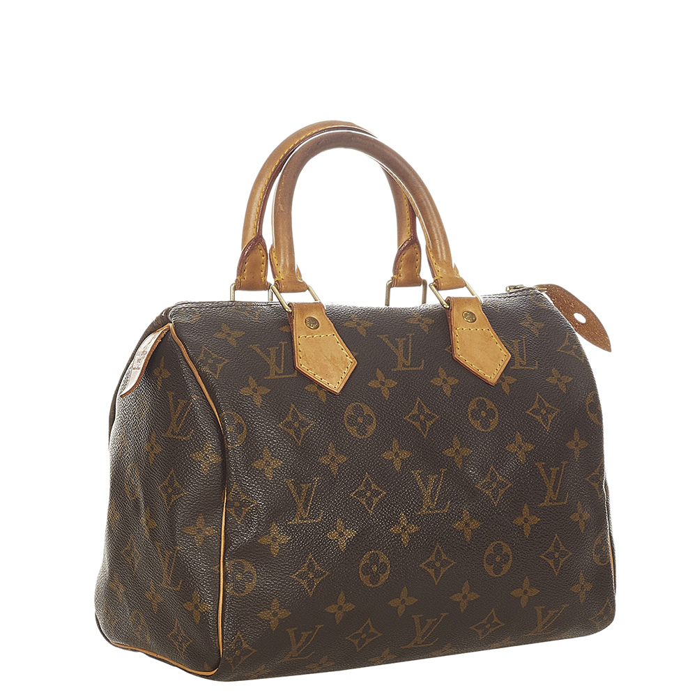 

Louis Vuitton Brown Monogram Canvas Speedy 25 Top Handle Bag