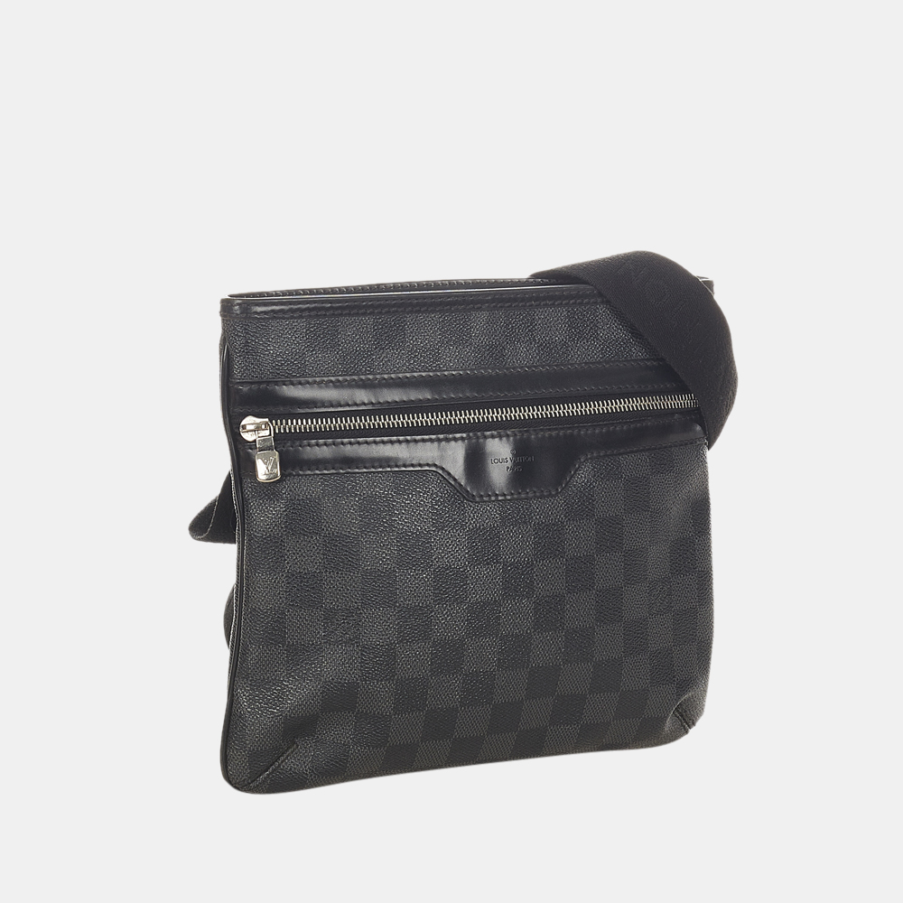 

Louis Vuitton Black Damier Canvas Leather Graphite Thomas Messenger Bag