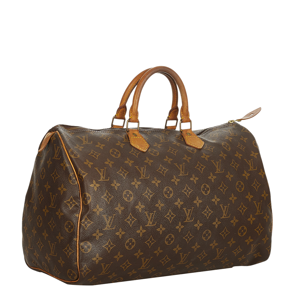 

Louis Vuitton Brown Monogram Canvas Speedy 40 Top Handle Bag