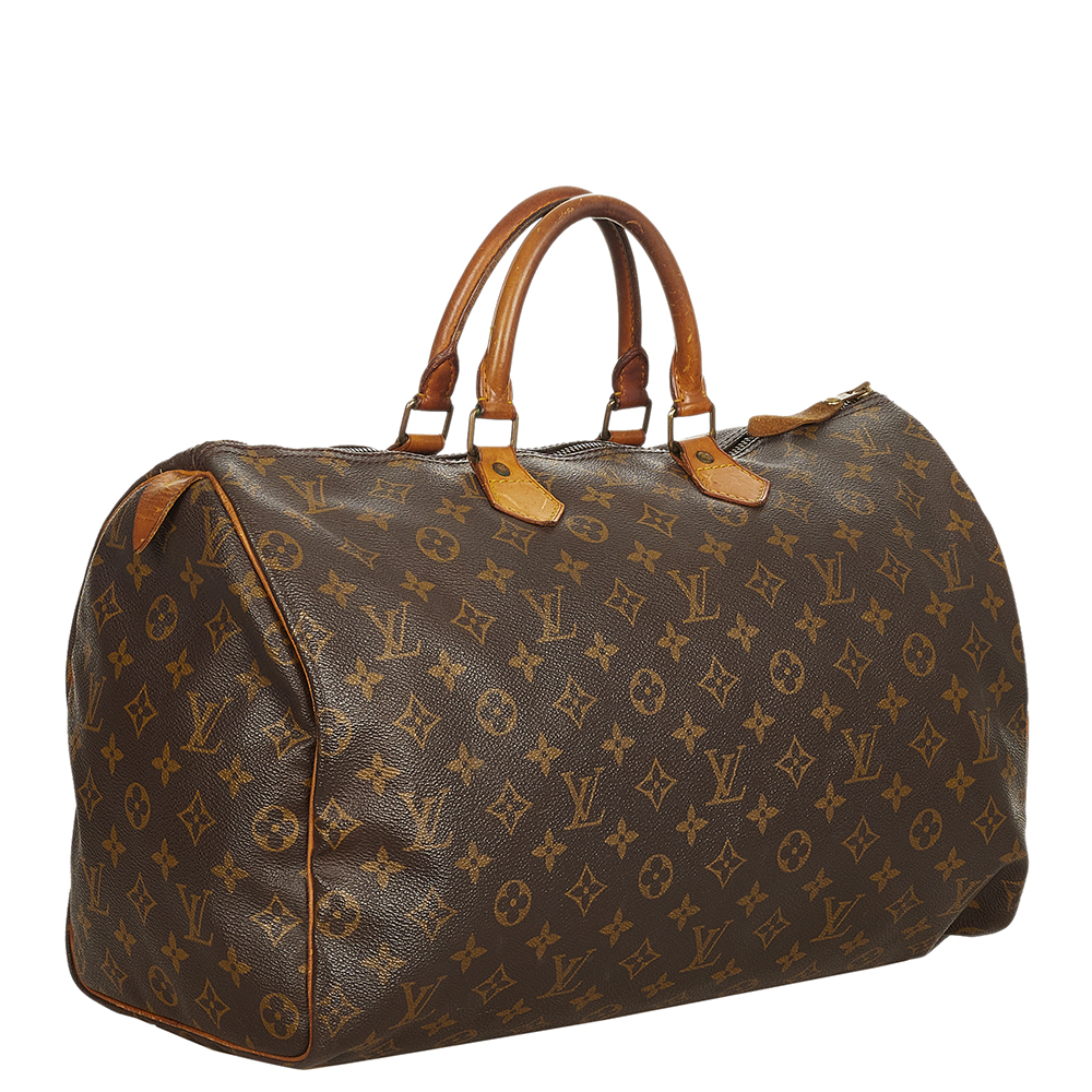 

Louis Vuitton Brown Monogram Canvas Speedy 40 Top Handle Bag