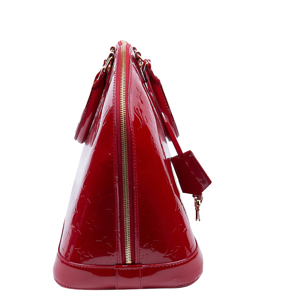 

Louis Vuitton Red Monogram Vernis Alma Bag