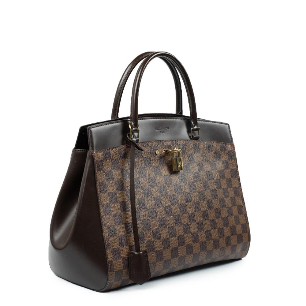 

Louis Vuitton Brown Canvas Damier Ebene Rivoli MM Tote Bag