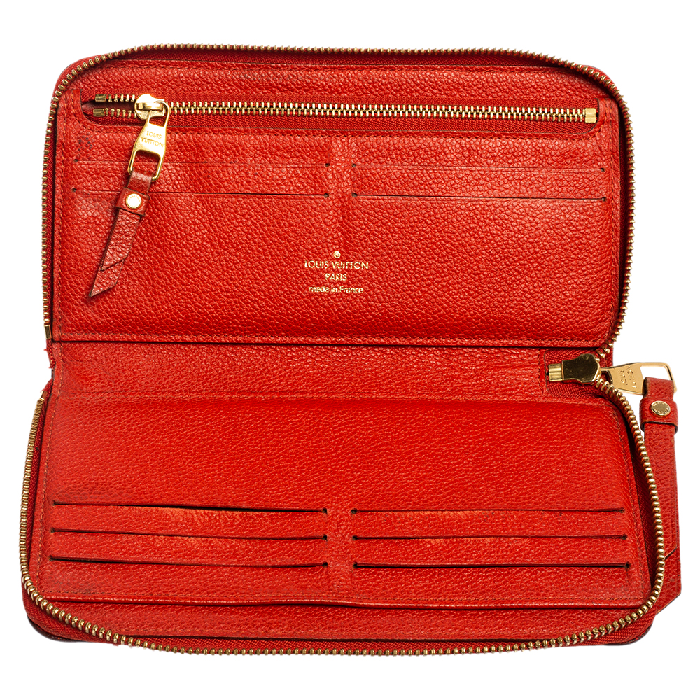 

Louis Vuitton Orient Empreinte Leather Zippy Organiser Wallet, Red