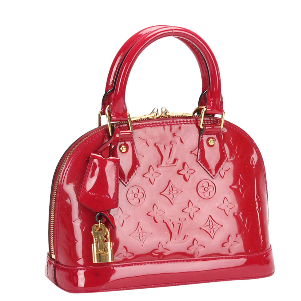 

Louis Vuitton Red Monogram Vernis Patent Leather Alma BB Shoulder Bag