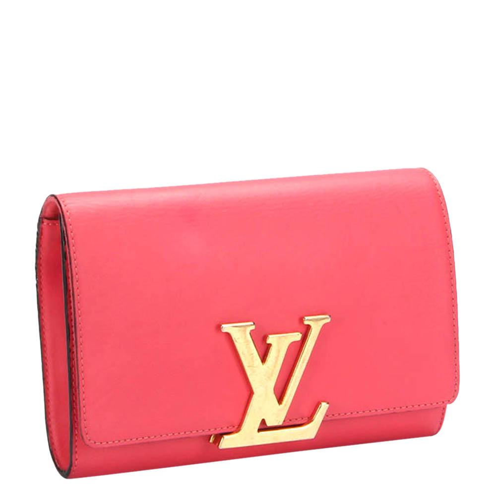

Louis Vuitton Pink Leather Chain Louise Shoulder Bag