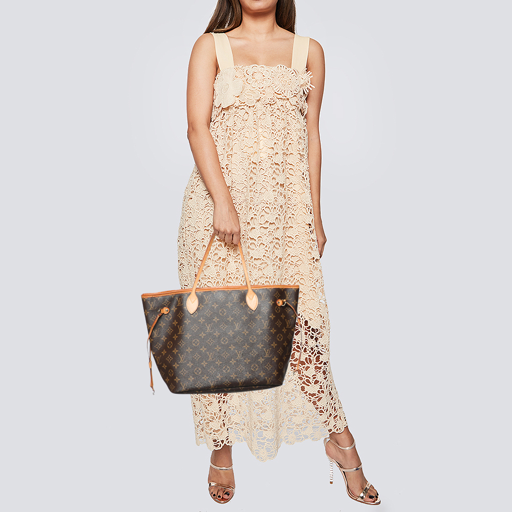 

Louis Vuitton Monogram Canvas Neverfull MM Bag, Brown