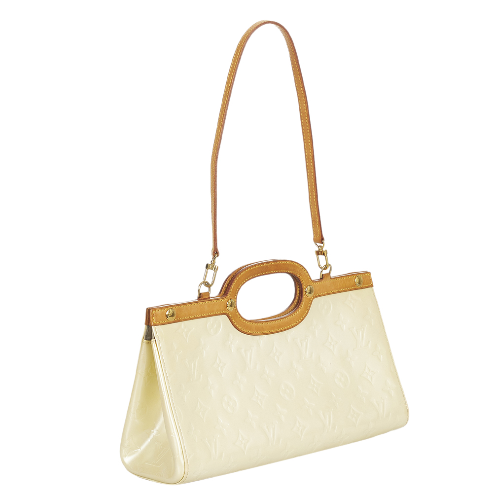 

Louis Vuitton White Monogram Vernis Roxbury Drive Bag