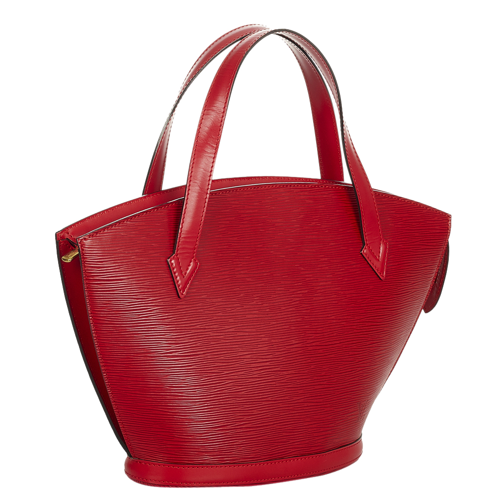 

Louis Vuitton Red Epi Leather Saint Jacques PM Shoulder Bag