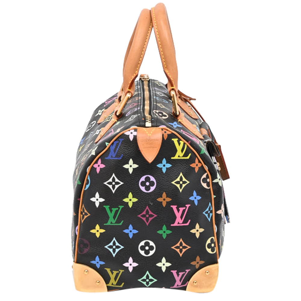 

Louis Vuitton Black Multicolor Speedy 30 Bag