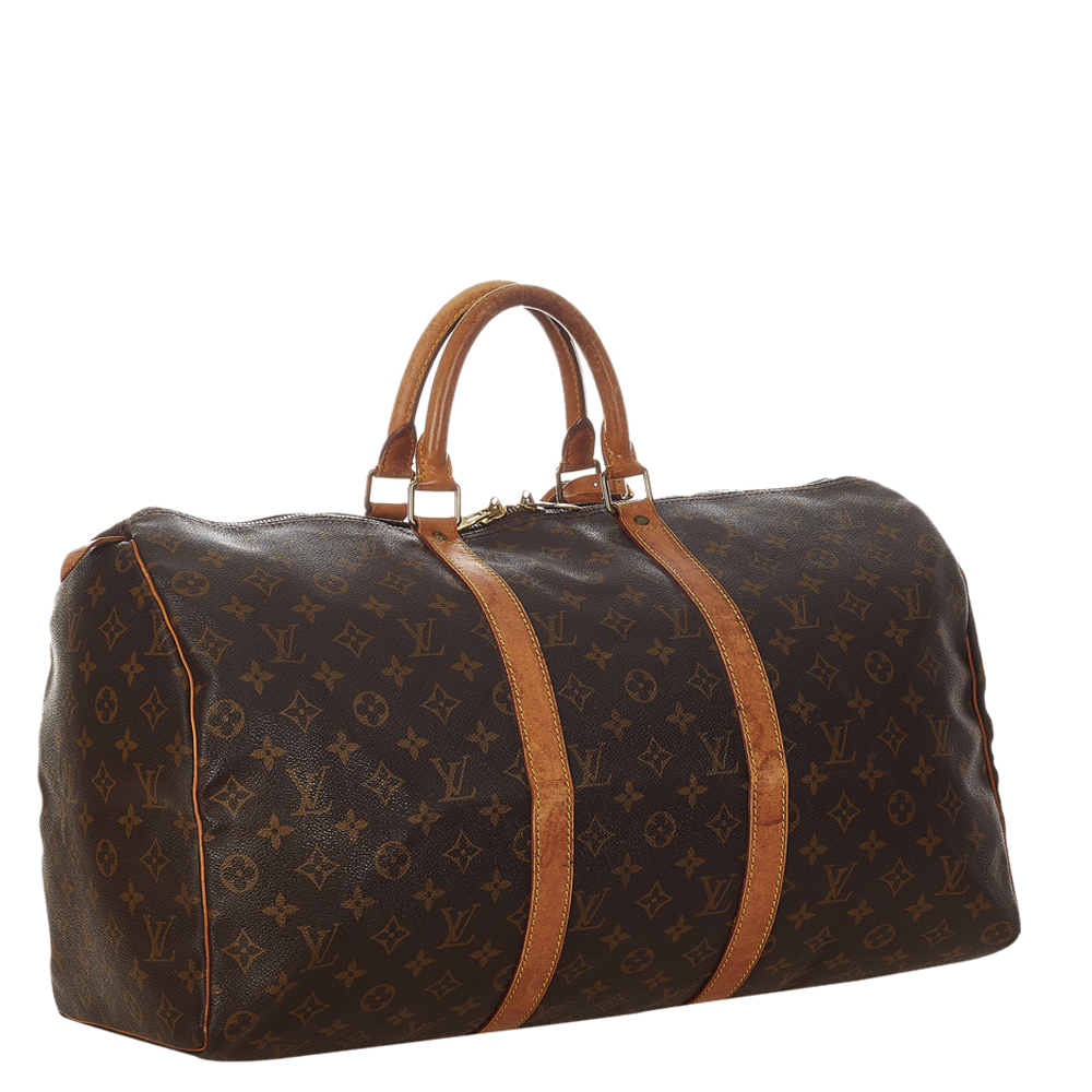 

Louis Vuitton Monogram Canvas Keepall 50 Bag, Brown