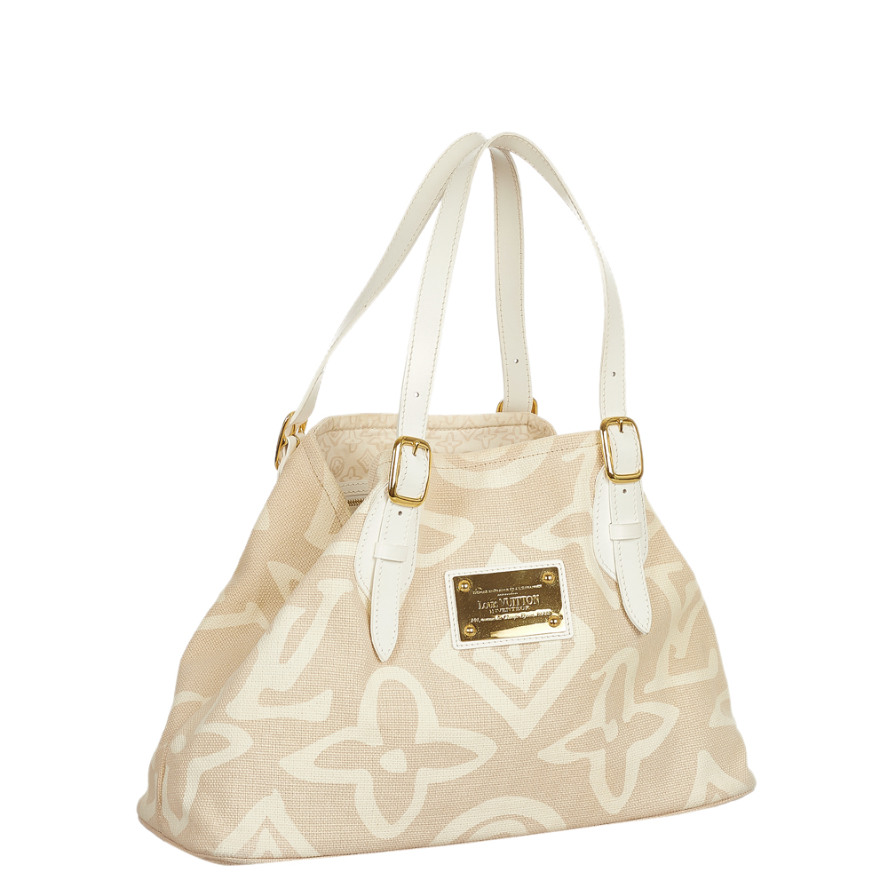 

Louis Vuitton Beige Canvas Tahitienne Cabas PM Bag